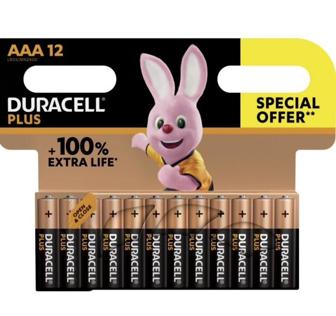 Duracell Plus AAA alkaline 12 styck