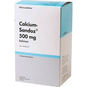 Calcium-Sandoz, brustablett 500 mg