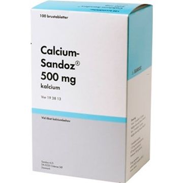 Calcium-Sandoz, brustablett 500 mg
