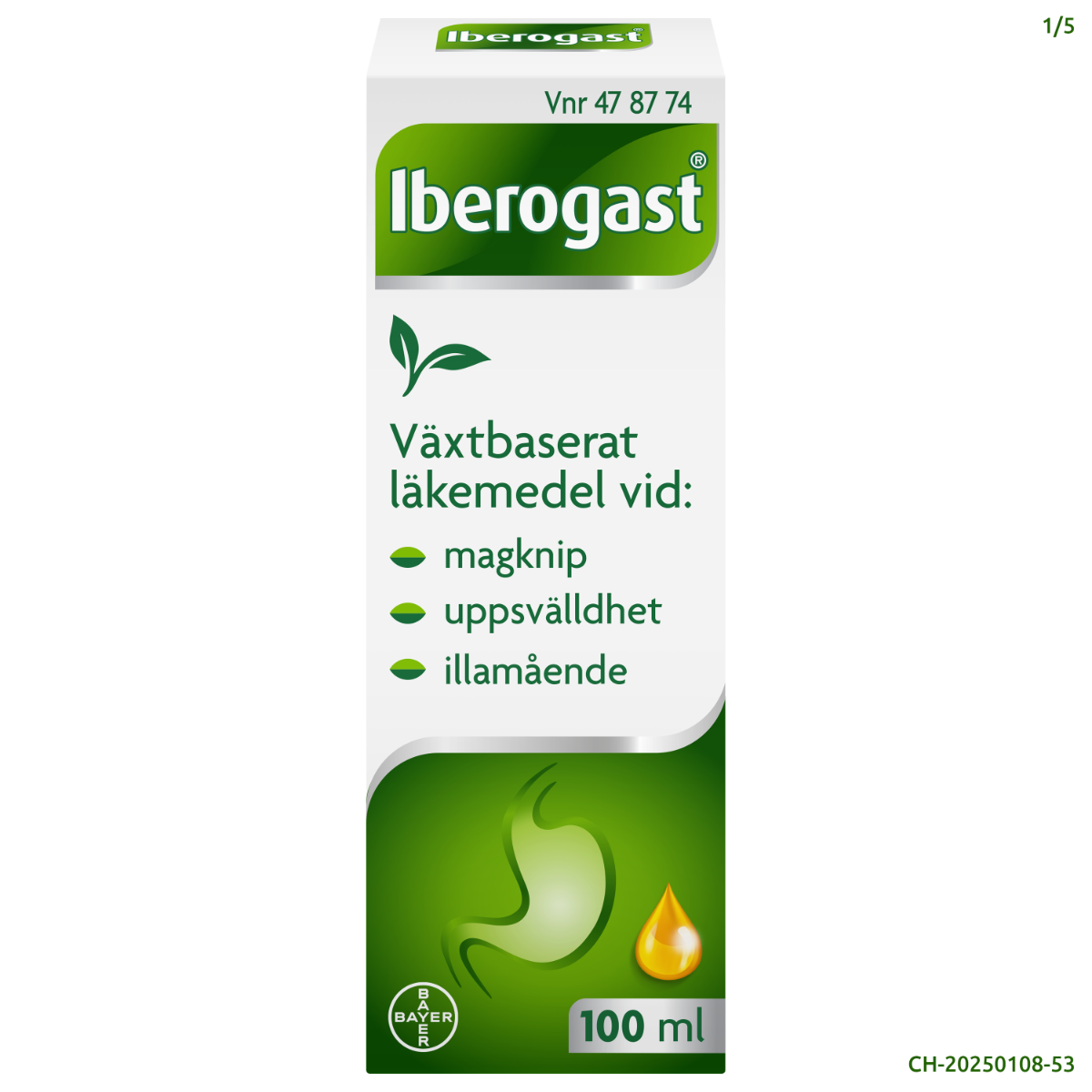 Iberogast, Orala droppar, lösning