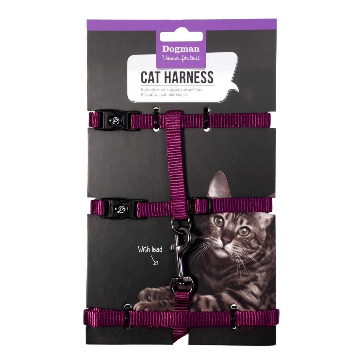 Dogman Kattsele-Set Findus Lila 1 st