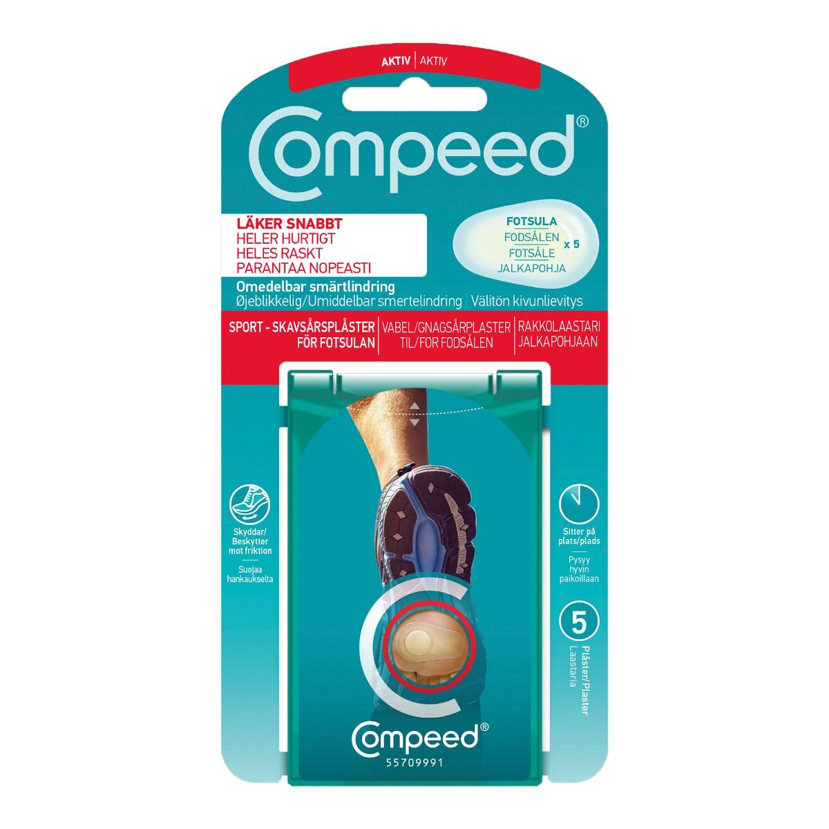 Compeed Sport active underfoot skavsårsplåster 5 st