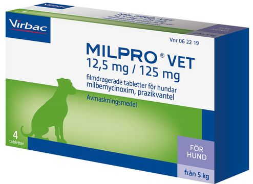 Milpro vet, filmdragerad tablett 12,5 mg/125 mg