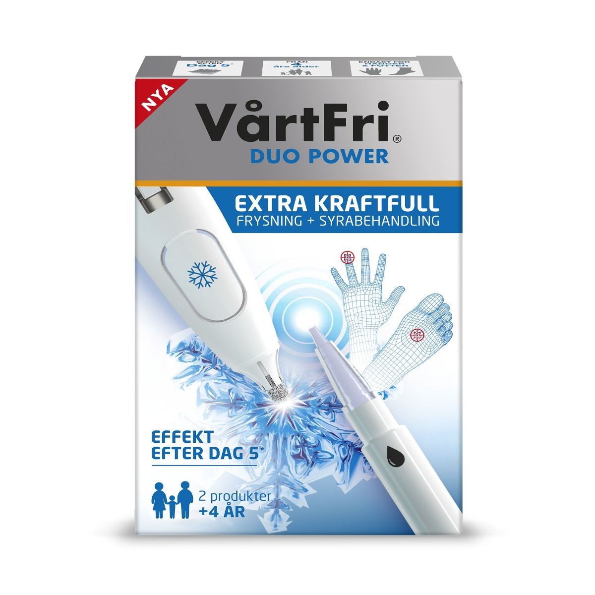 Vårtfri duo power, fryspenna syrapenna 1,5g