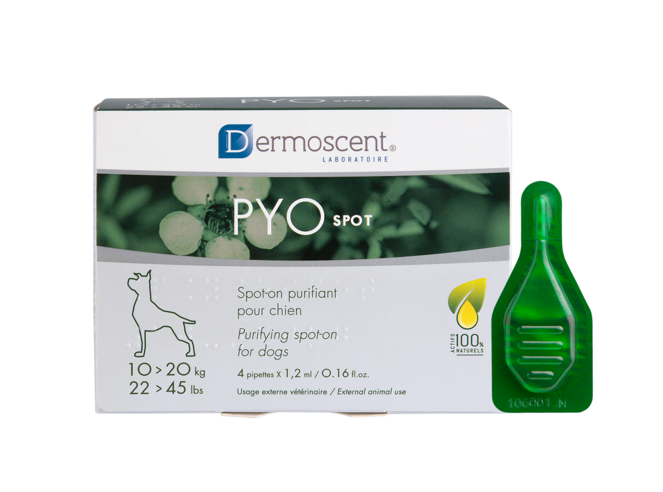 Dermoscent PYOspot för hundar 10-20 kg 4 x 1,2 ml