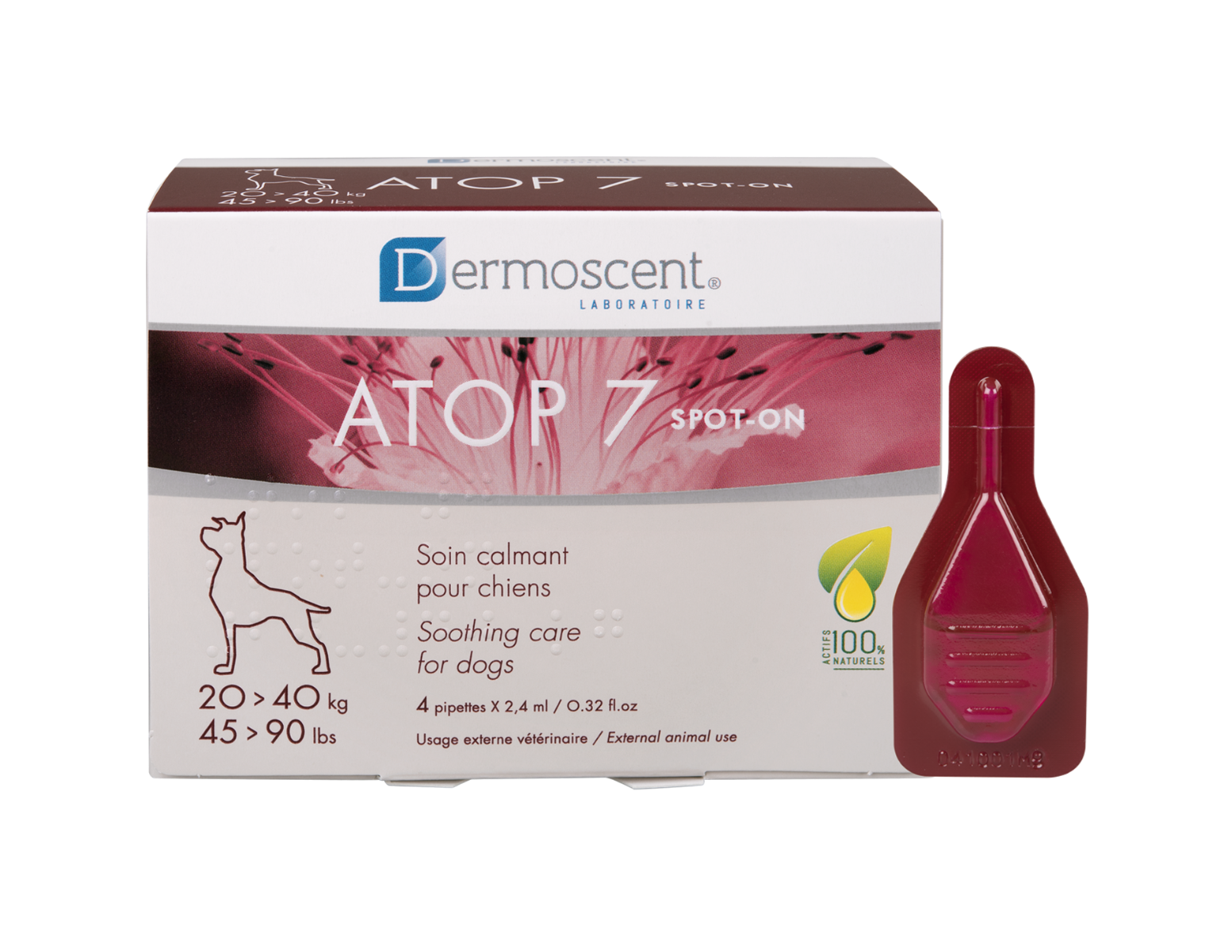 Dermoscent ATOP 7 Spot-on för hundar 20-40 kg 4 x 2,4 ml