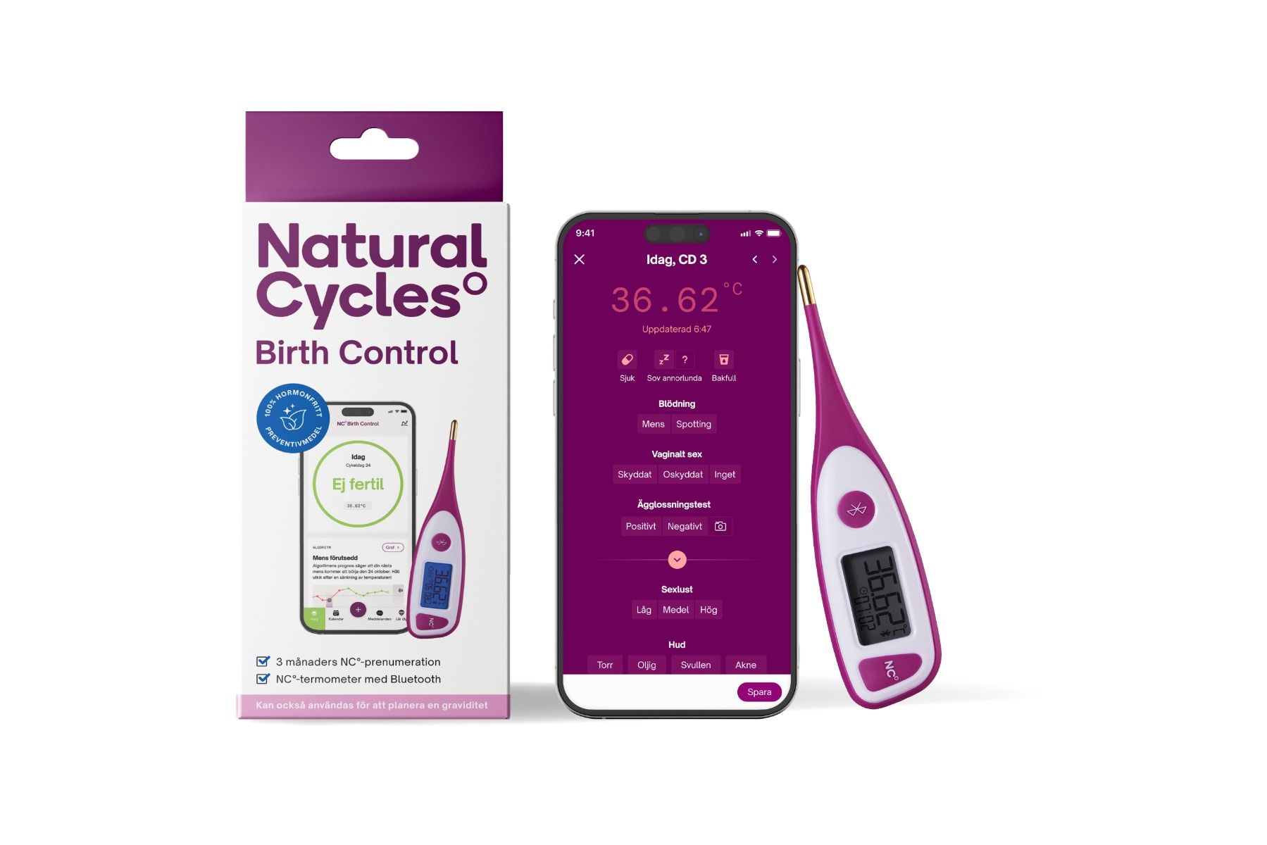 Birth Control termometer +3 mån prenum. 1 st