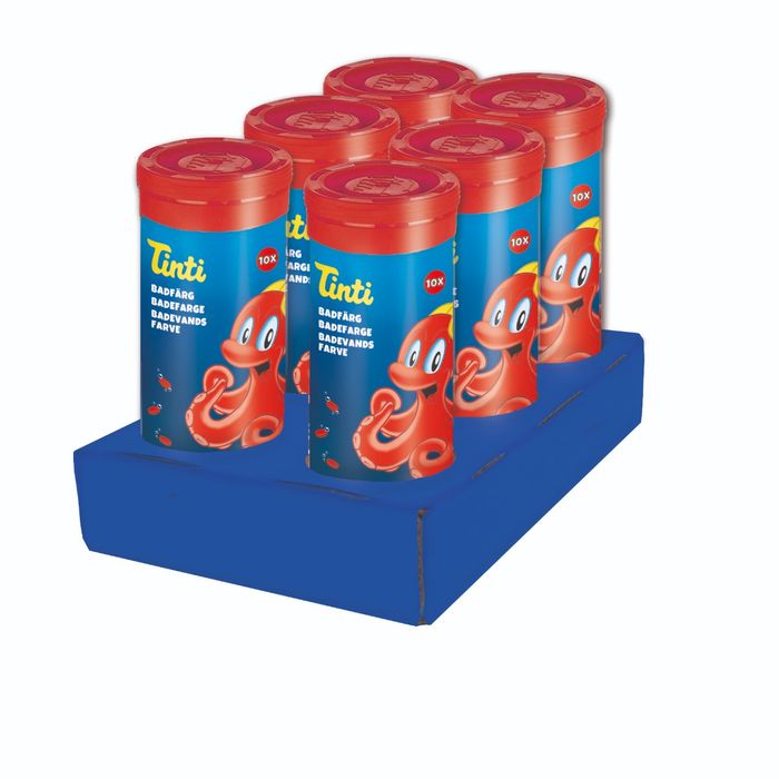 Tinti badfärg röd tub 10 st tabletter/rör