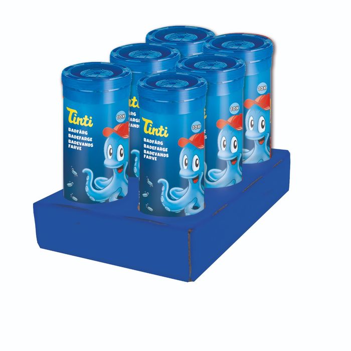 Tinti badfärg blå tub 10 st tabletter/rör