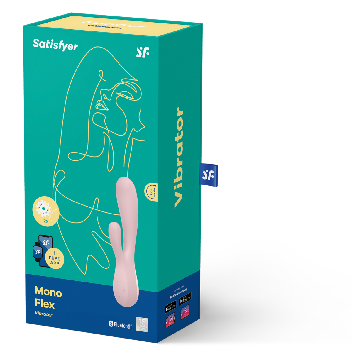 Satisfyer mono flex mauve incl. bluetooth and app 1 styck