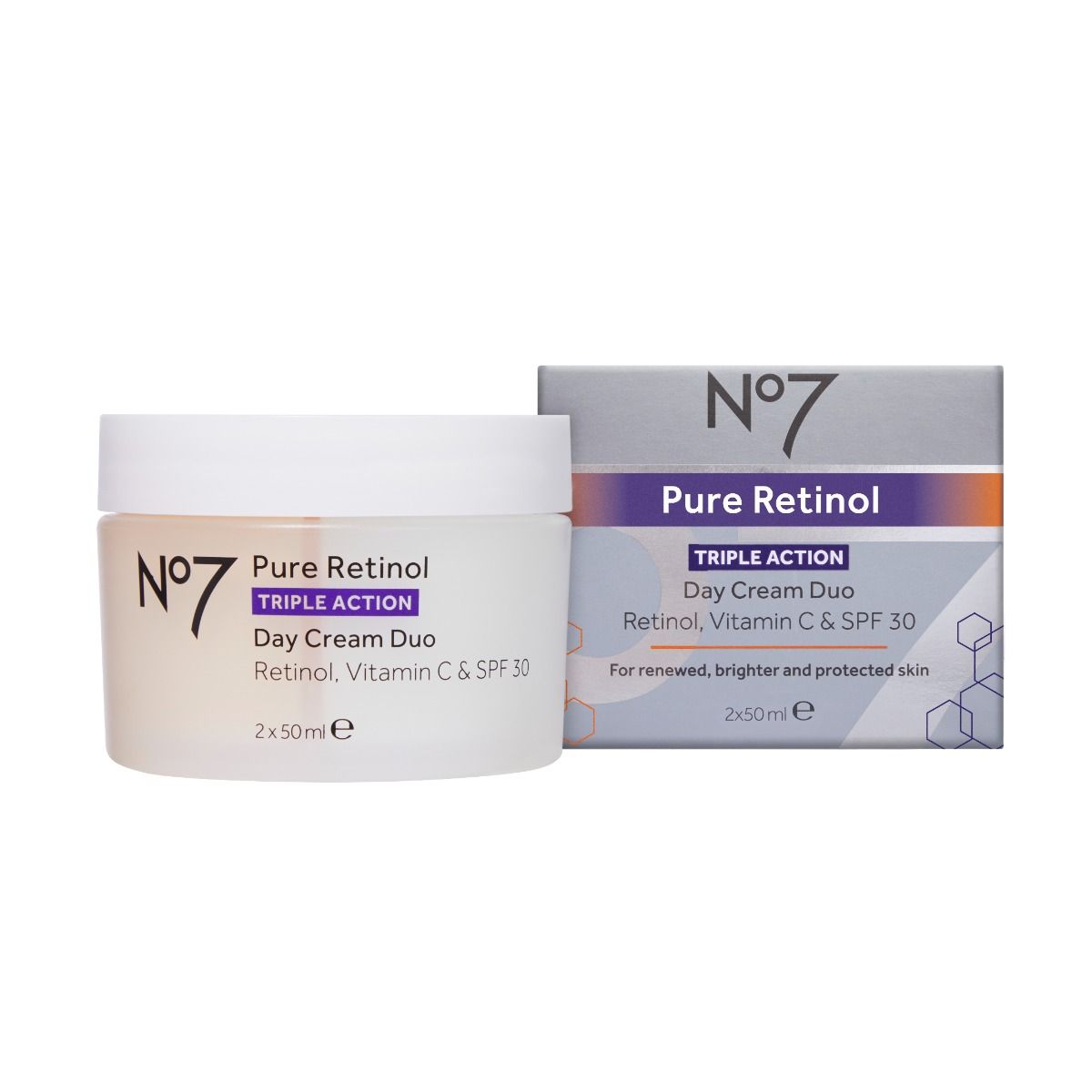 No7 Pure Retinol Triple Ac Day Cream Duo 2 100ml | Skönhet och hälsa - Personlig vård - Kosmetika - Hudvård | Apoteka