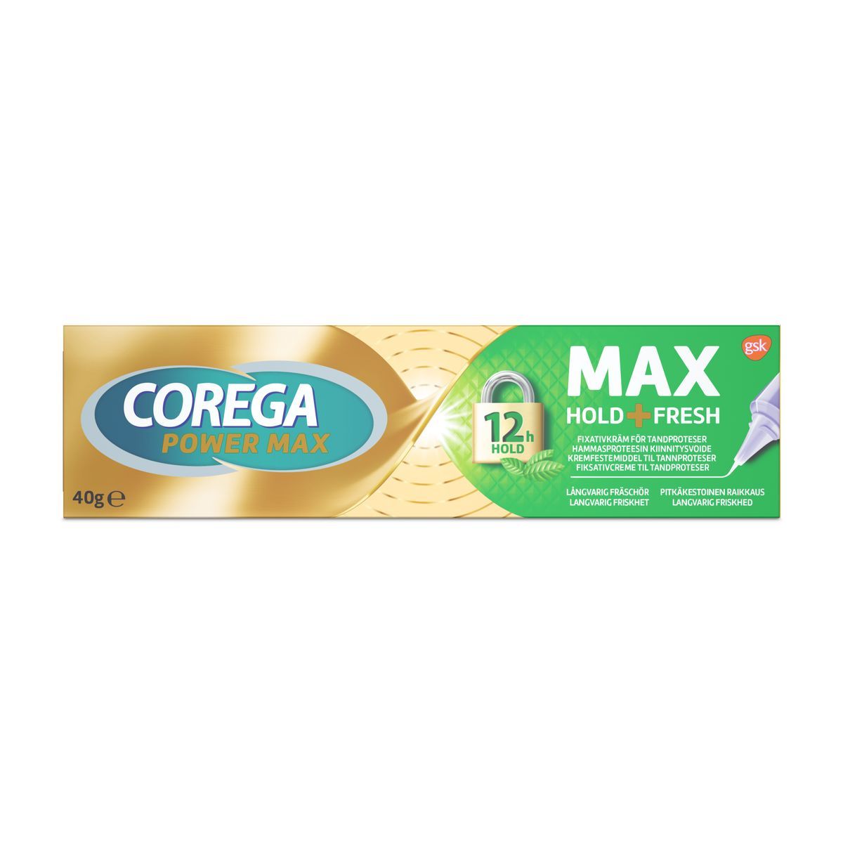 Corega Max Hold + Fresh fixativkräm för tandproteser 40 g