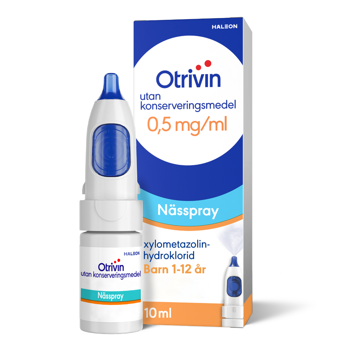 Otrivin utan konserveringsmedel, nässpray, lösning 0,5 mg/ml