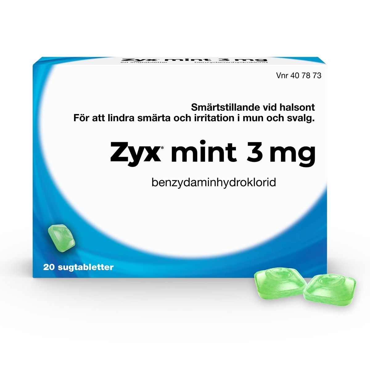 Zyx mint, sugtablett 3 mg