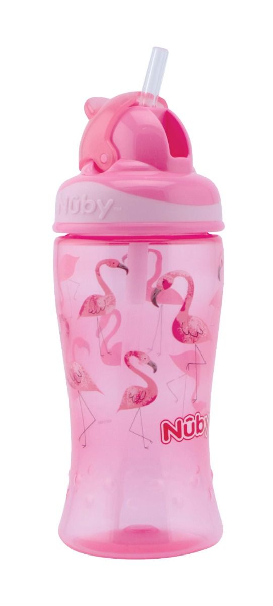 Nuby flip it cup 360 m pink flamingo 12m+ 1 st