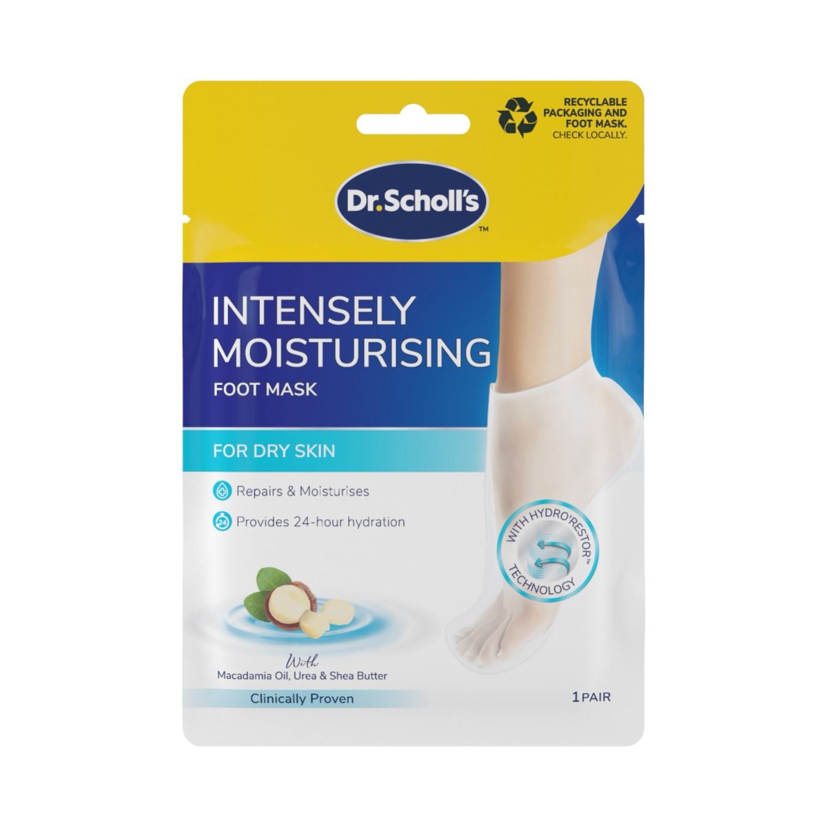 Scholl Expert Care mjukgörande fotmask 1 par