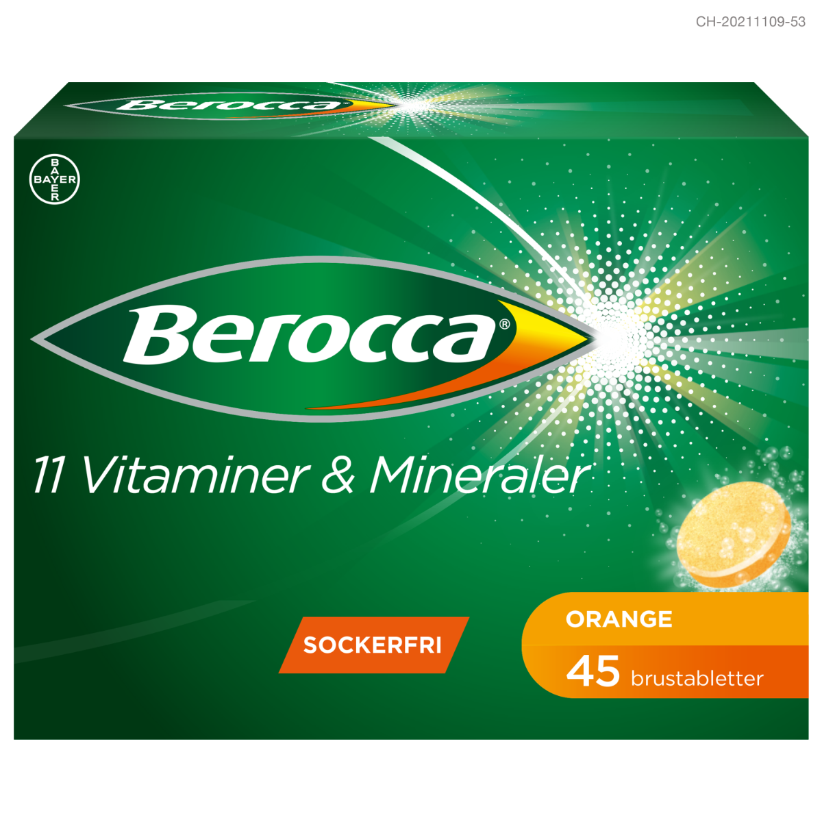 Berocca Energy Orange Brustabletter 45 st