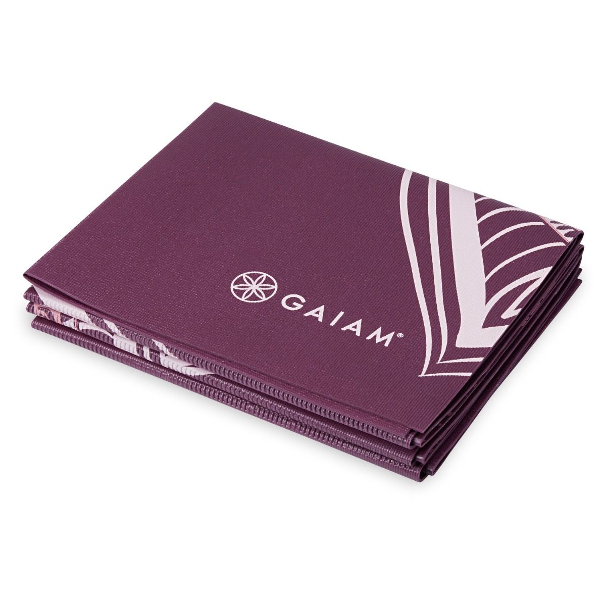 Gaiam 2mm foldable yoga mat cranberry point 1 st