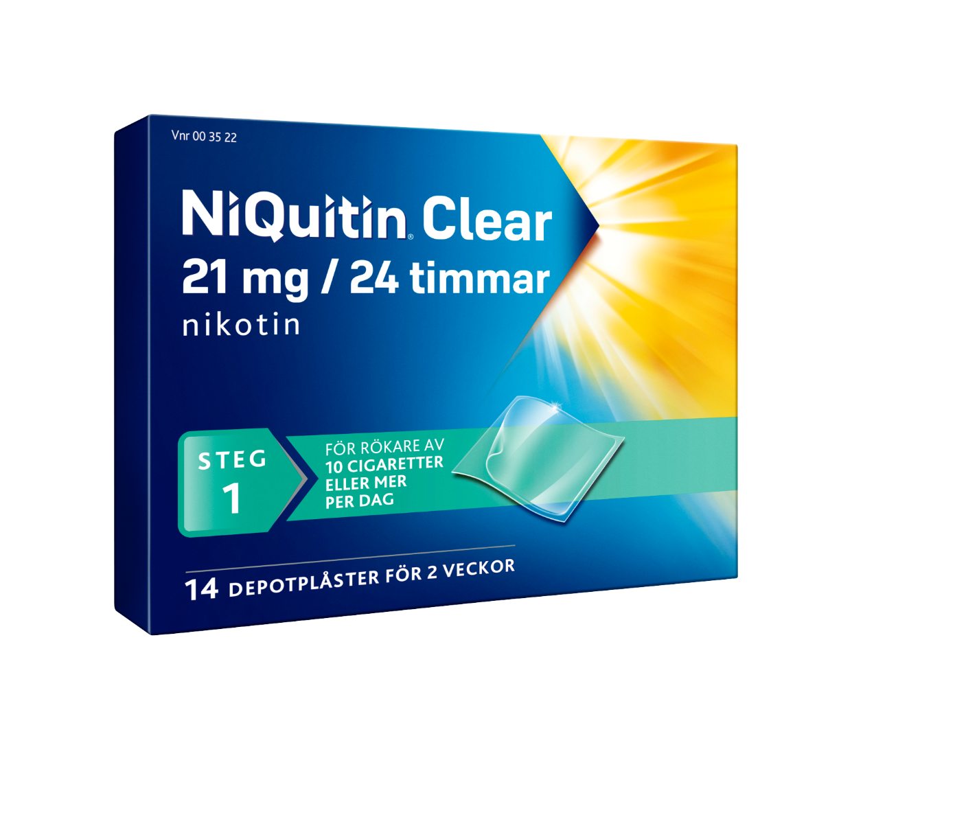 NiQuitin Clear, depotplåster 21 mg/24 timmar