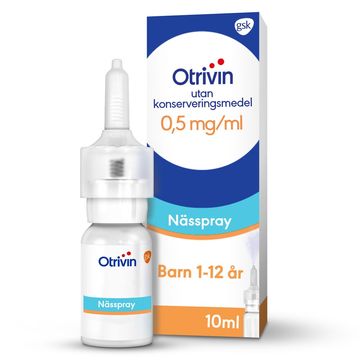 Otrivin utan konserveringsmedel, nässpray, lösning 0,5 mg/ml