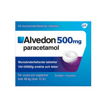 Alvedon, munsönderfallande tablett 500 mg