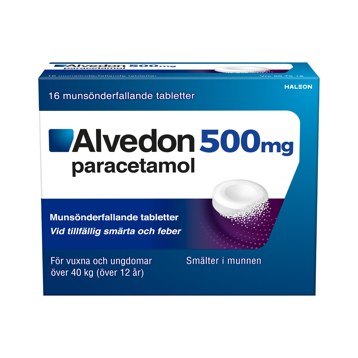 Alvedon, munsönderfallande tablett 500 mg