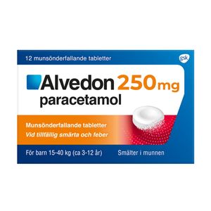 Alvedon, munsönderfallande tablett 250 mg