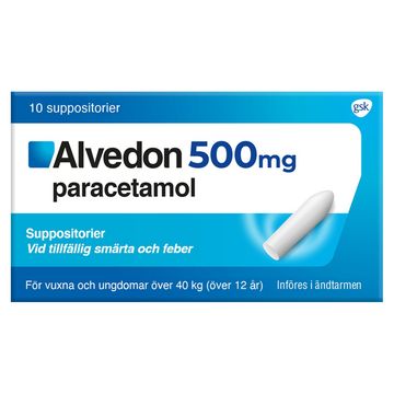 Alvedon, suppositorium 500 mg