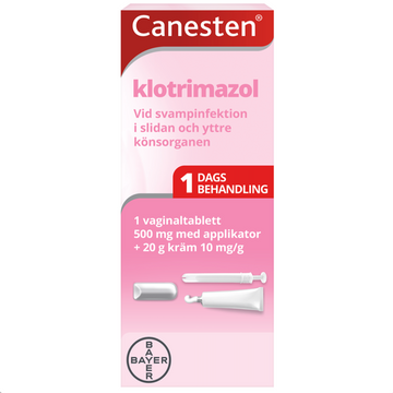 Canesten, vaginaltablett och kräm 500 mg + 10 mg/g