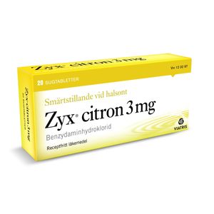 Zyx citron, sugtablett 3 mg