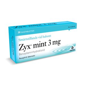 Zyx mint, sugtablett 3 mg
