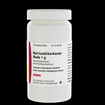 Natriumbikarbonat Meda, tablett 1 g