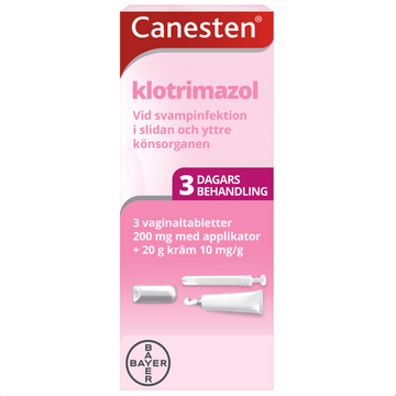 Canesten, vaginaltablett och kräm 200 mg + 10 mg/g