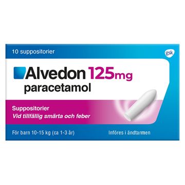 Alvedon, suppositorium 125 mg