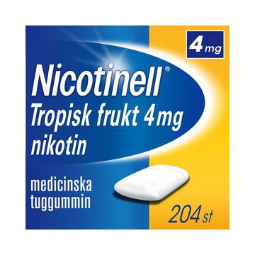 Nicotinell Tropisk frukt, medicinskt tuggummi 4 mg