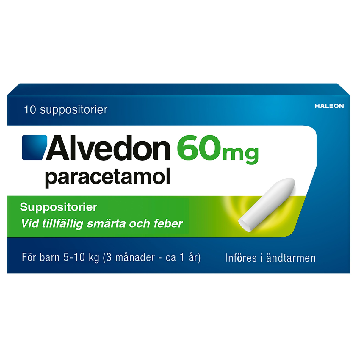 Alvedon, suppositorium 60 mg