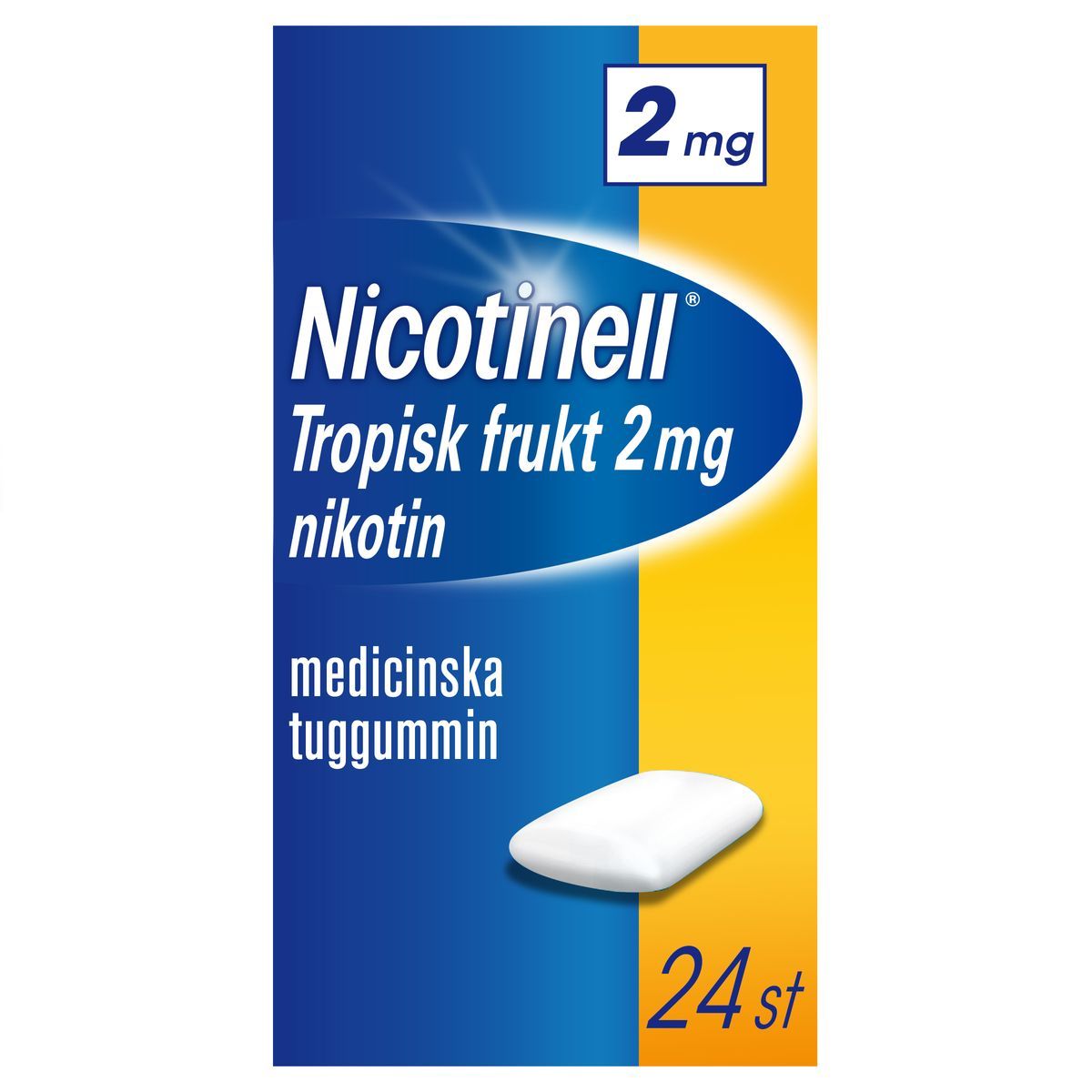 Nicotinell Tropisk frukt, medicinskt tuggummi 2 mg