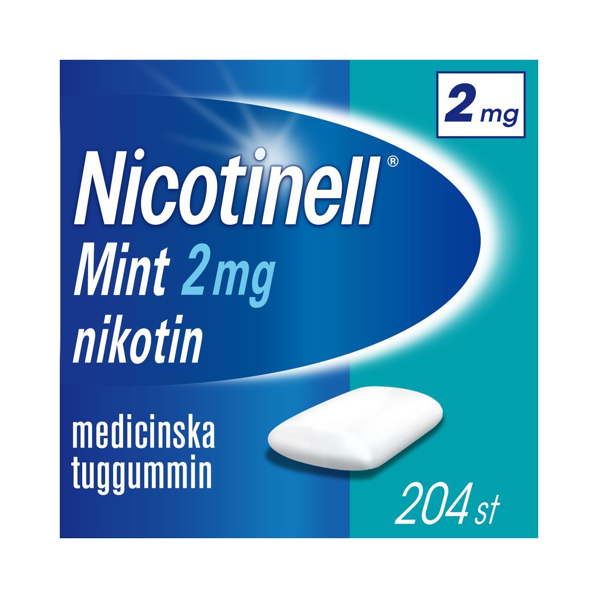 Nicotinell&#x20;Mint,&#x20;medicinskt&#x20;tuggummi&#x20;2&#x20;mg