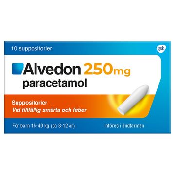 Alvedon, suppositorium 250 mg