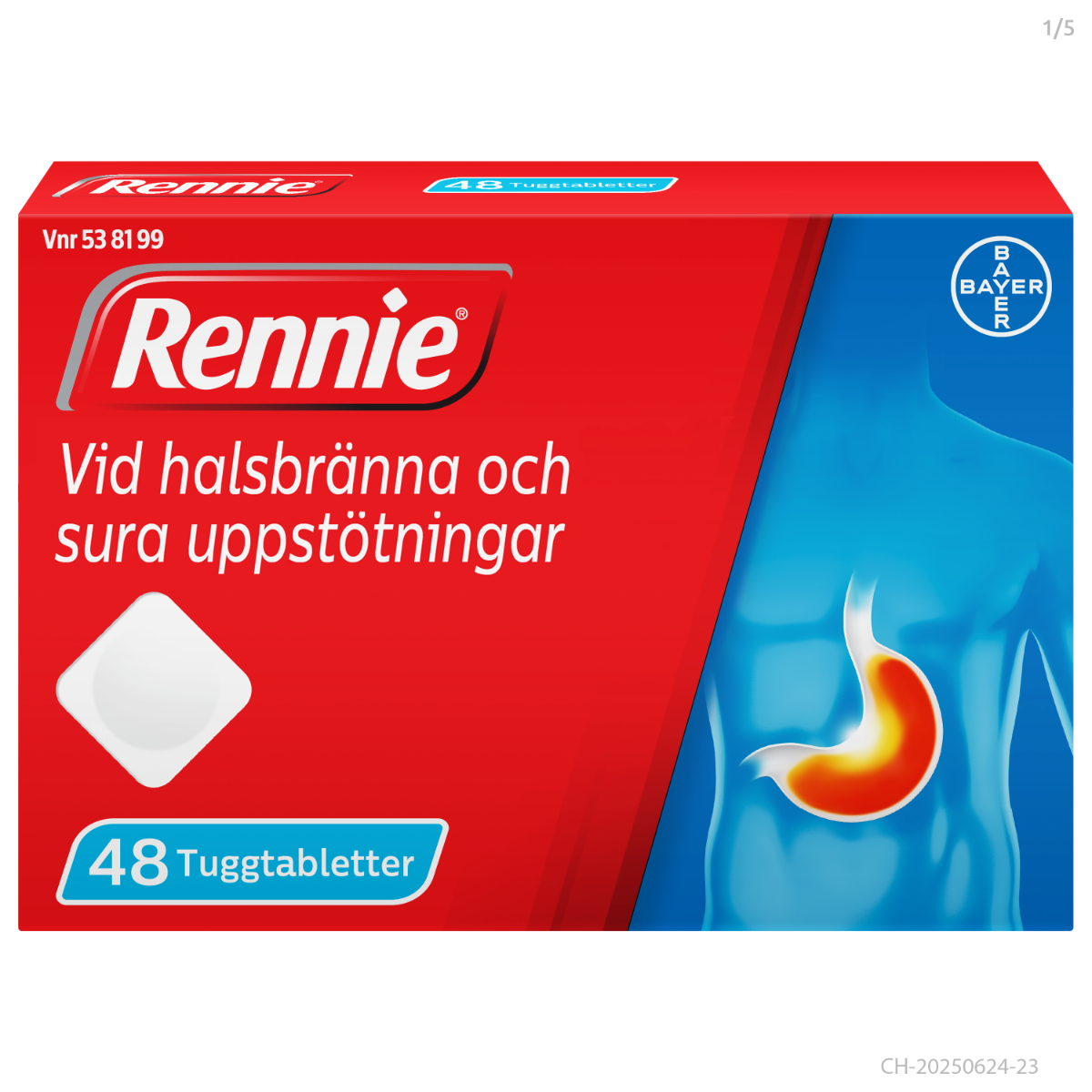 Rennie, tuggtablett 680 mg/80 mg