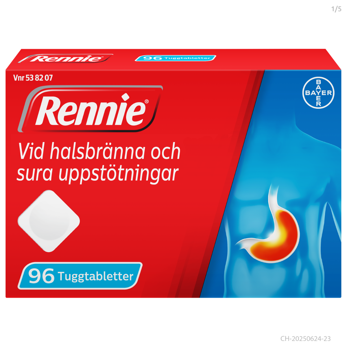 Rennie, tuggtablett 680 mg/80 mg