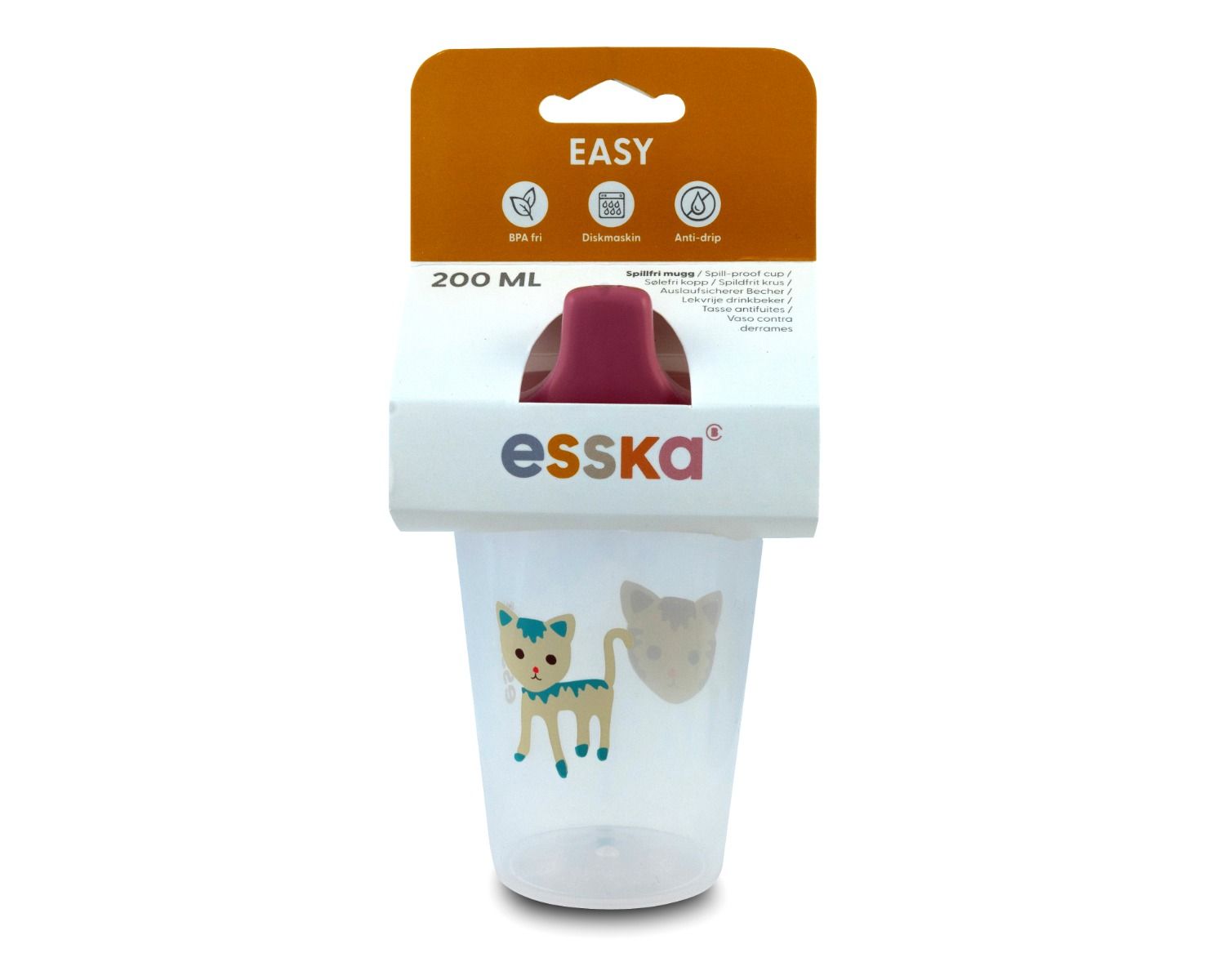 Esska of Sweden AB Esska Spillfri mugg Easy Rosa 1 st