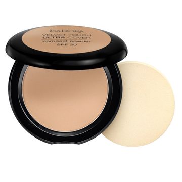 IsaDora Velvet Touch Ultra Cover Compact Powder SPF 20 65 Neutral Beige