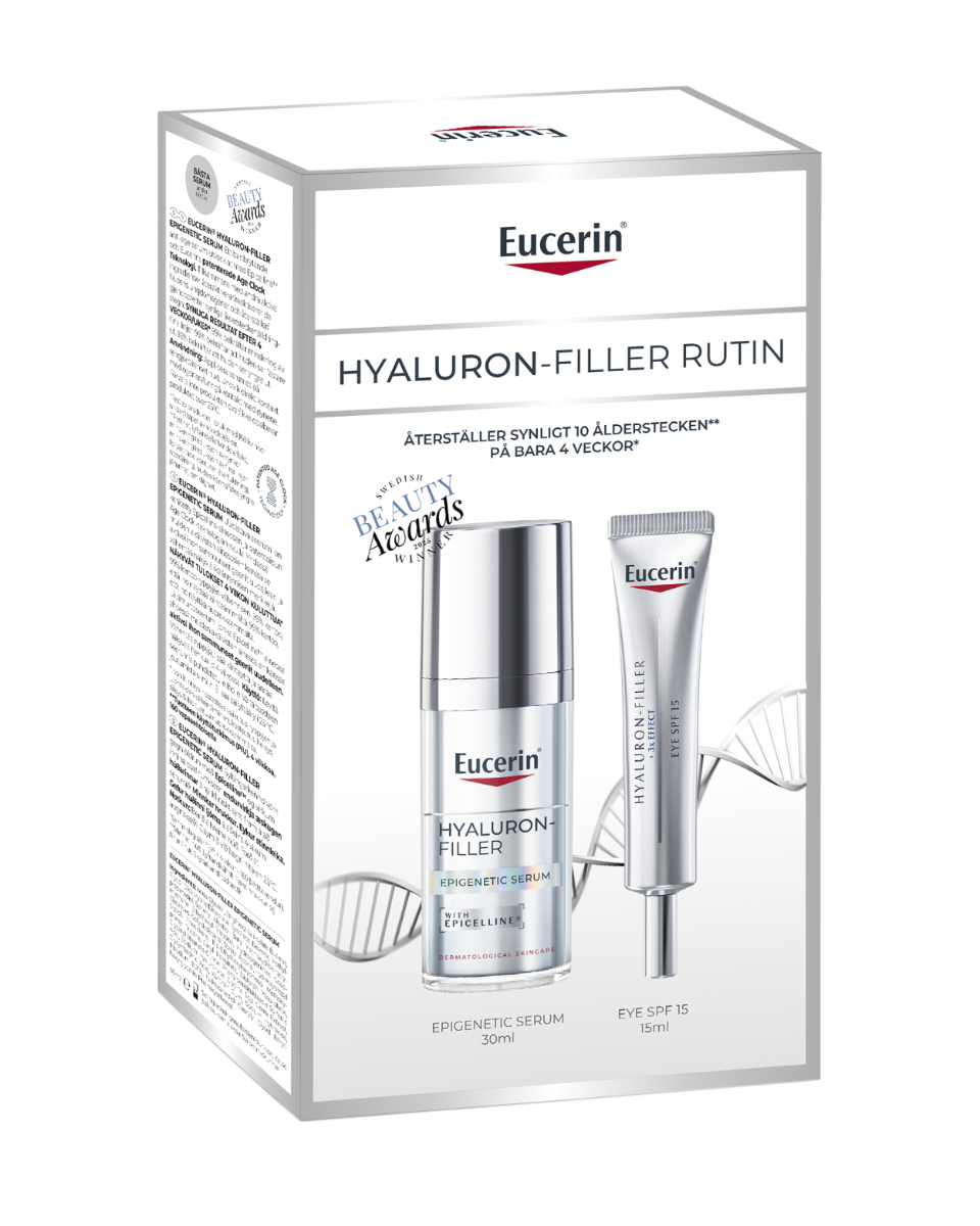 Eucerin Hyaluron-Filler Epigenetic Serum + Eye Creme Gift Set 45 ml | Skönhet och hälsa - Personlig vård - Kosmetika - Hudvård | Apoteka