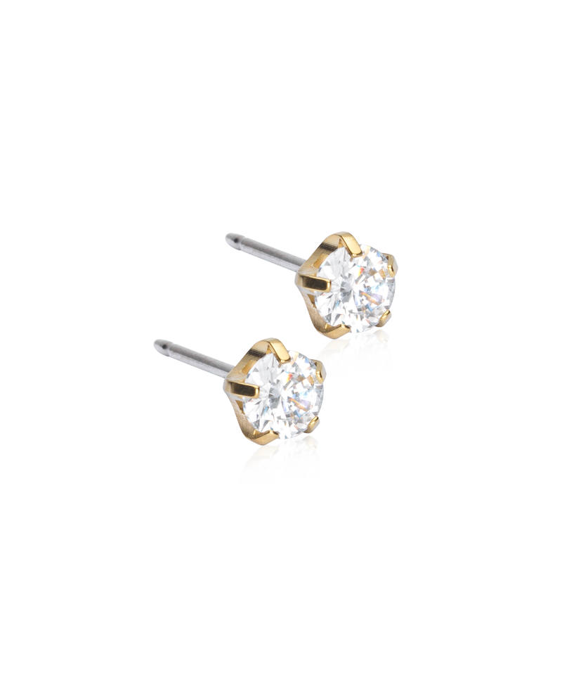 Blomdahl GT Tiffany Precious 5 mm, CZ White 1 par