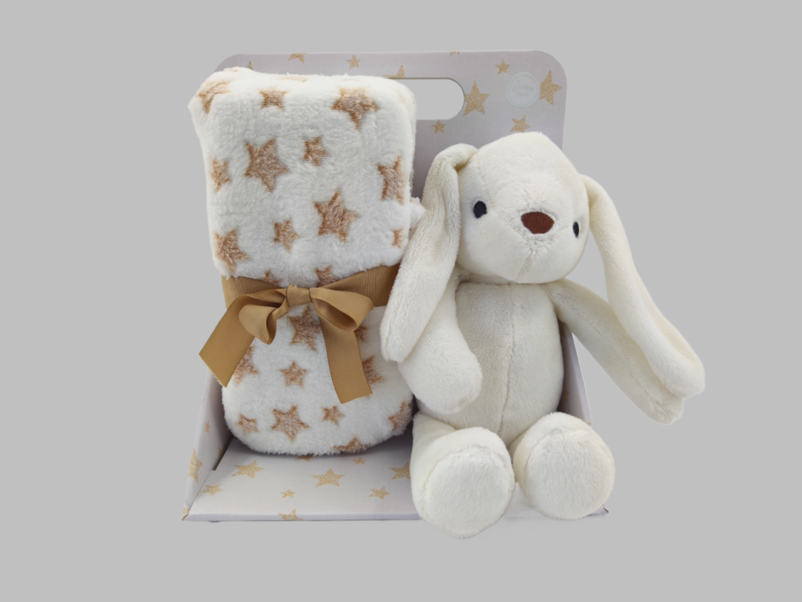 Carlo Baby Fleecefilt Beige Stjärna & Gosedjur Vit Kanin 1 st | Bebis och småbarn | Apoteka