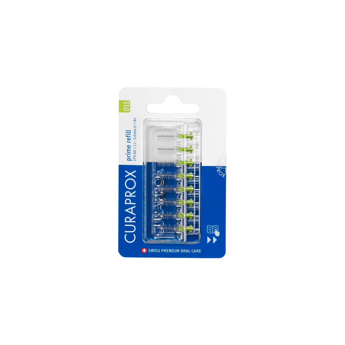 Curaprox CPS 011 Prime refill mellanrumsborstar 8 st