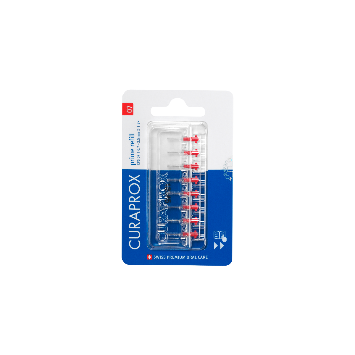 Curaprox CPS 07 Prime refill mellanrumsborstar 8 st