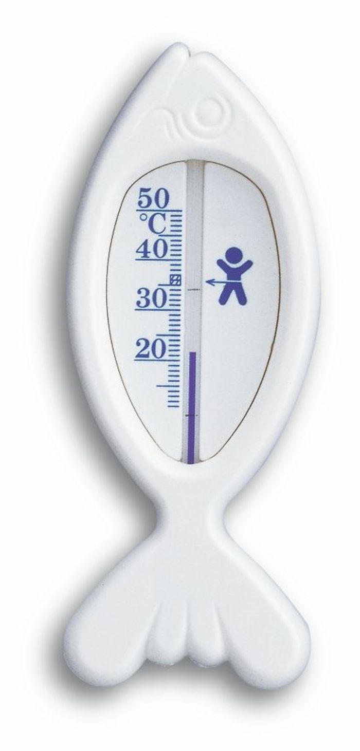 Carlo baby badtermometer fisk vit