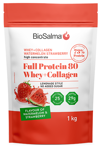 BioSalma Full Protein 80 Whey+Collagen watermelon strawberry 1 KG | Skönhet och hälsa - Hälsovård | Apoteka